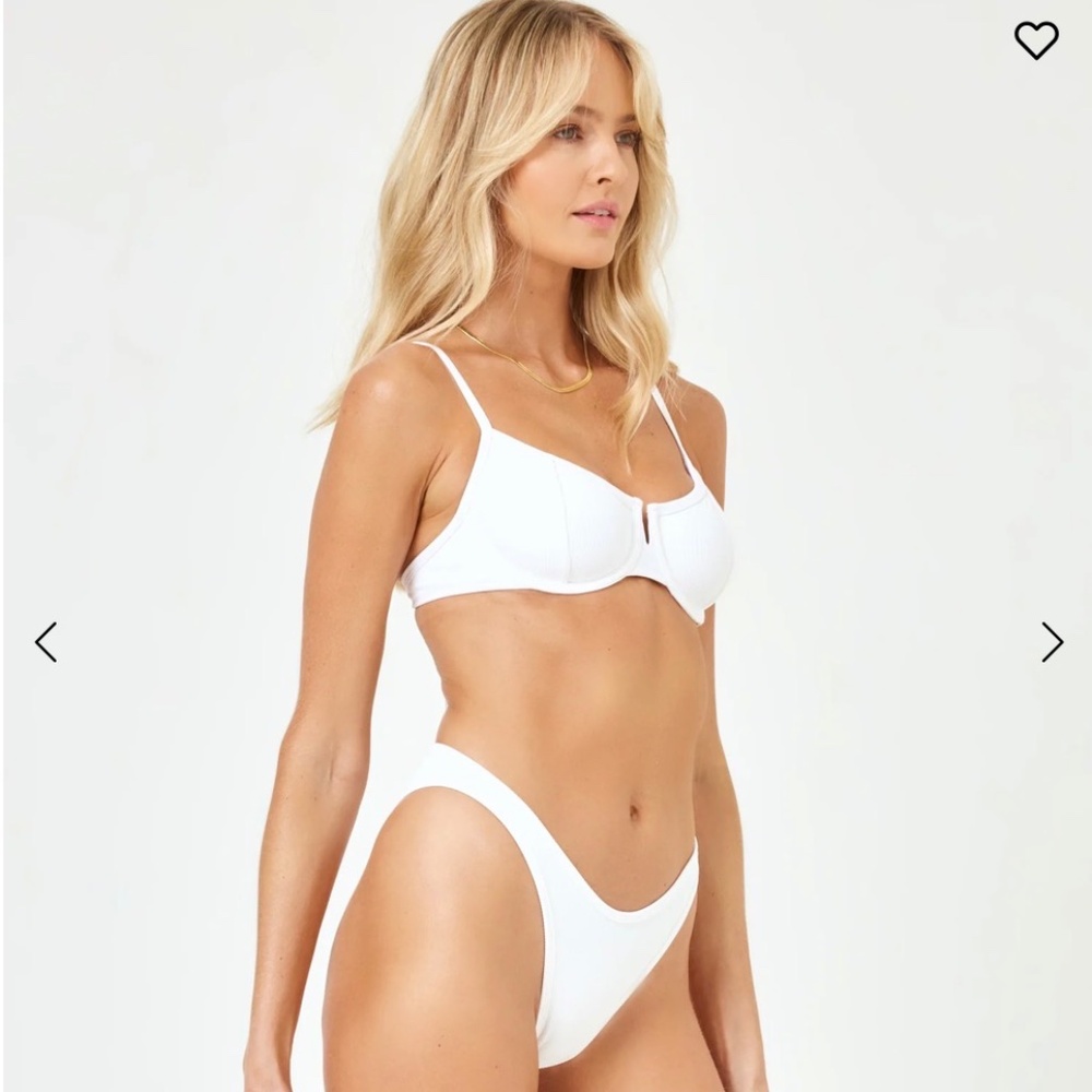 L*Space Ribbed Bikini SET - White - Picture 2 of 7